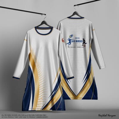 Jersey Muslimah Long Sleeve - White