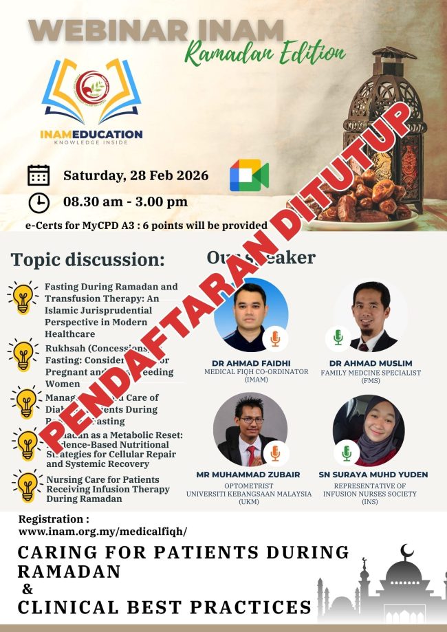 Webinar Care of Patients in Ramadan - closed