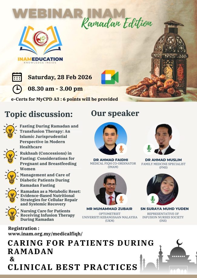 Webinar Care of Patients in Ramadhan – Persatuan Jururawat Islam ...